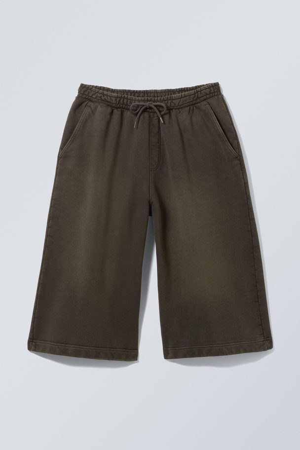 Weekday Astro Washed Baggy Skater Shorts Washed Dark Grey