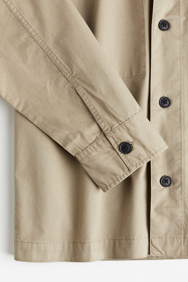 H&M Twill-Overshirt in Loose Fit Beige