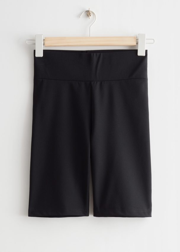 & Other Stories High Waist Cycling Shorts Black
