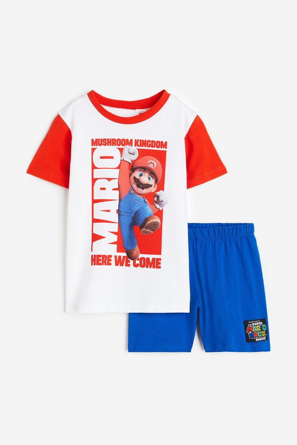 H&M Bedruckter Pyjama Knallrot/Super Mario