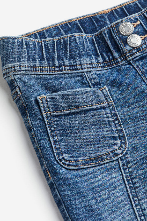 H&M Superstretch Flared Leg Jeans Denimblau