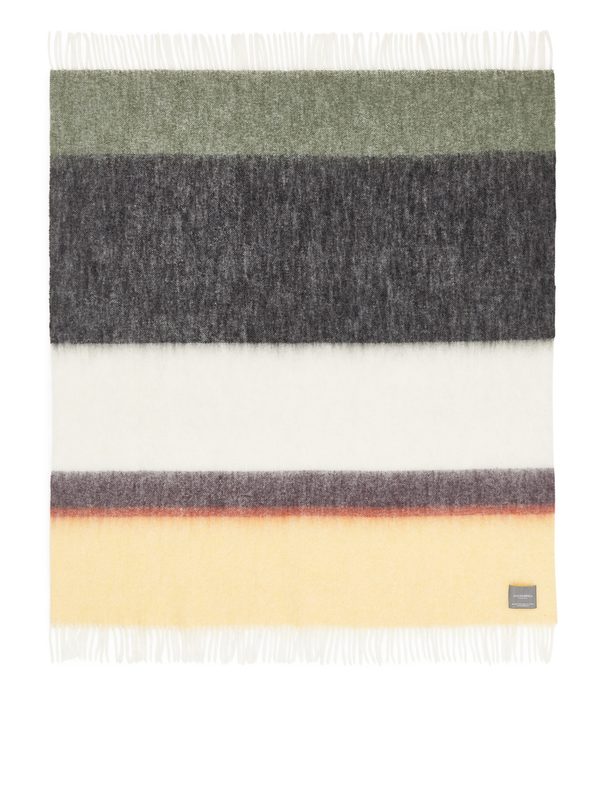 Stackelbergs Stackelbergs Stockholm Mohair Blanket Green/multi Stripe