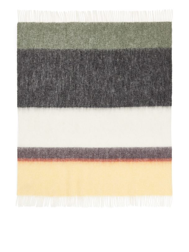 Stackelbergs Stackelbergs Stockholm Mohair Blanket Green/multi Stripe