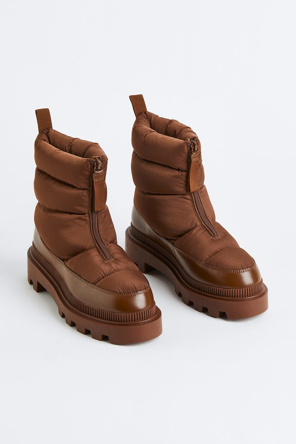 H&M Gewatteerde Boots Bruin