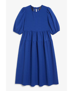 Midi Babydoll-kjole Koboltblå