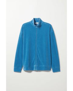 Elias Velour Sweatshirt Blue