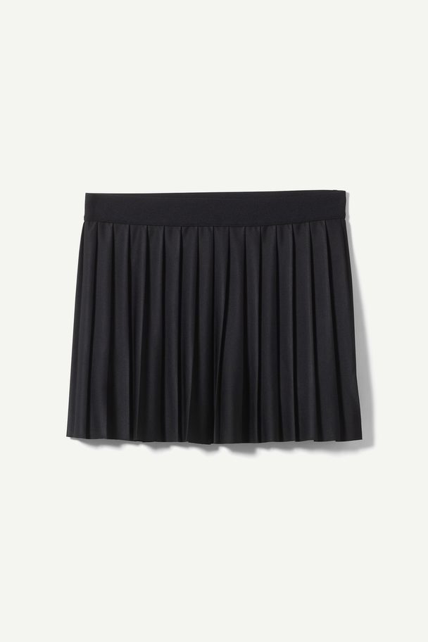 Weekday Serena Pleated Skirt Black