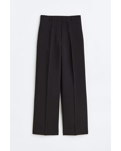 Straight Trousers Black