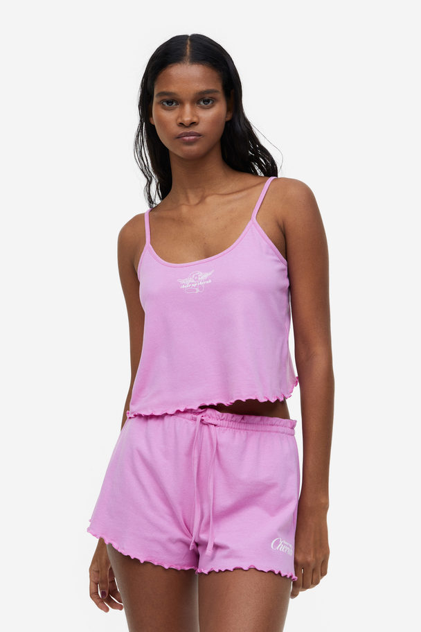 H&M Pyjamatop En -short Roze/cherubijn