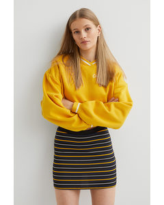 Short Skirt Black/yellow Striped