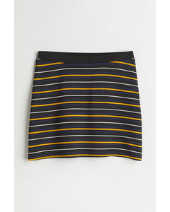 Short Skirt Black/yellow Striped