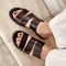Milos Flat Sandals Black Leather