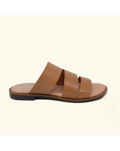 Milos Flat Sandals Leather Leather