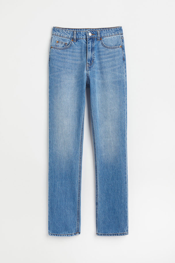 H&M Slim High Jeans Blå