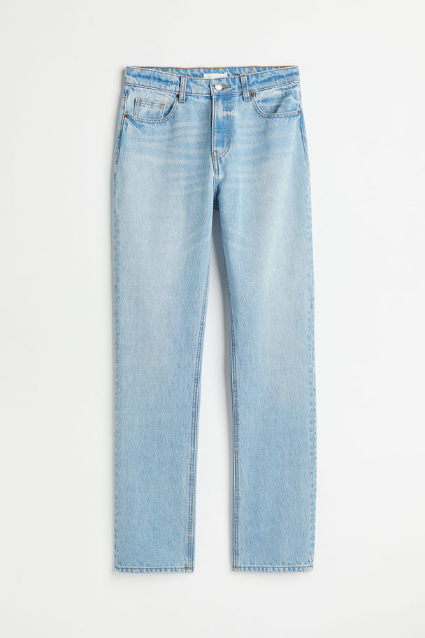H&M Slim High Jeans Hellblau