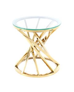 Sidetable Wesley 125 Clear / Gold