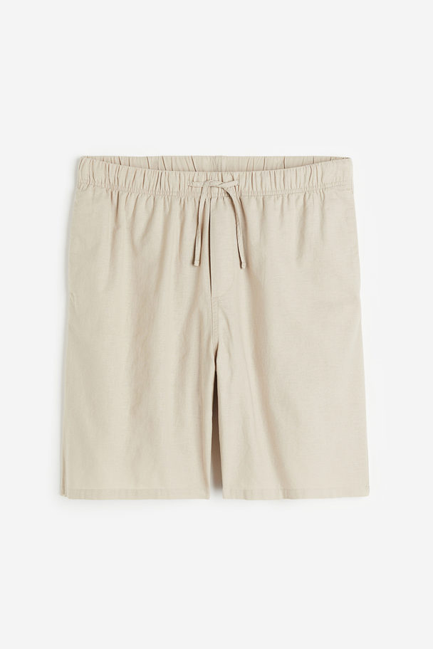 H&M Shorts aus Leinenmix Relaxed Fit Beige