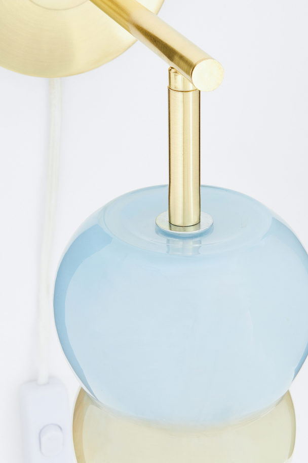 H&M HOME Glass Wall Lamp Light Blue