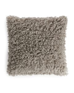 Shaggy Wool Cushion Cover 50 X 50 Grey