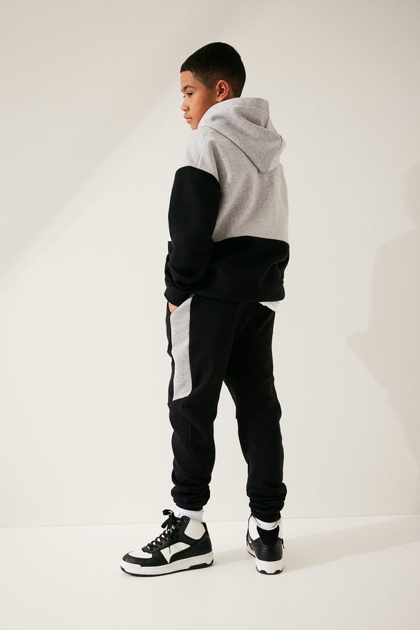 H&M Sweatpants Black/block-coloured