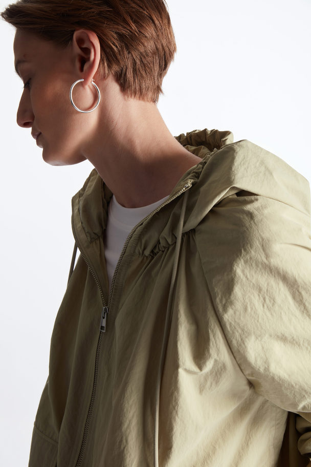 COS Relaxed-fit Short Parka Light Beige