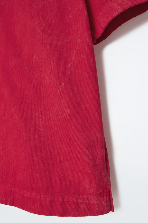 COS Garment-dyed Resort Shirt Red