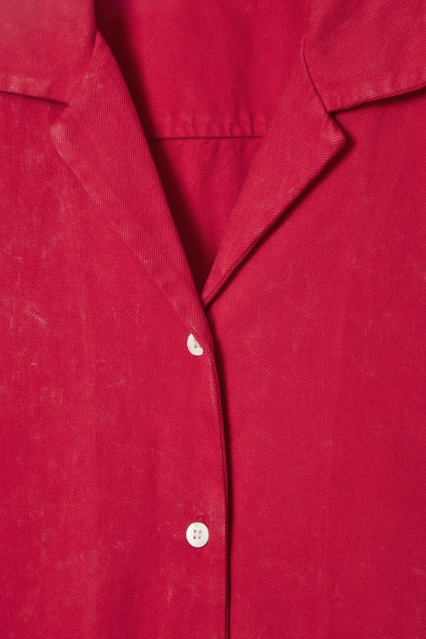 COS Garment-dyed Resort Shirt Red