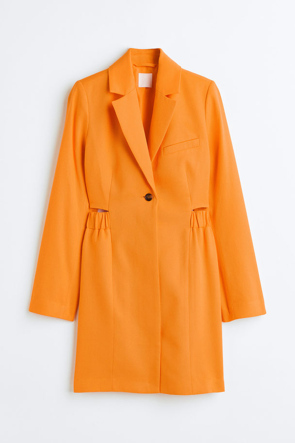 H&M Cut-out Blazer Dress Orange