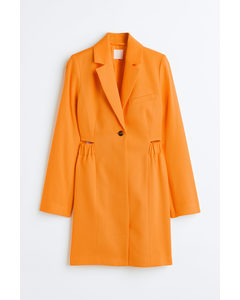 Cut-out Blazer Dress Orange