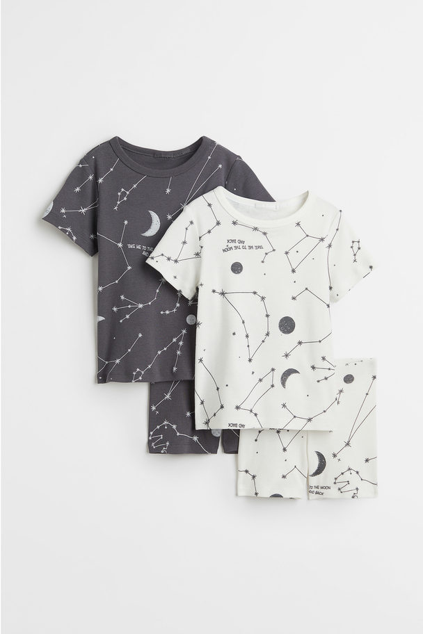 2-pack jersey T-shirts - Dark grey/Bears - Kids