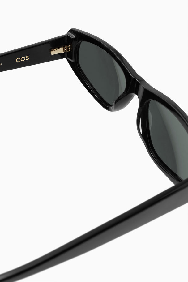 COS Sporty Rectangle-frame Sunglasses Black