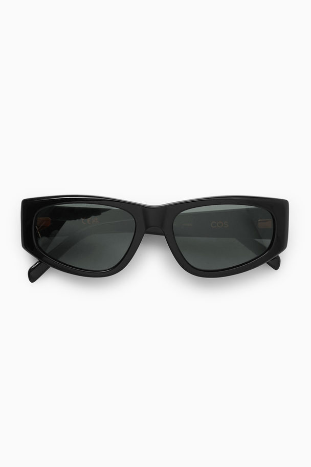 COS Sporty Rectangle-frame Sunglasses Black