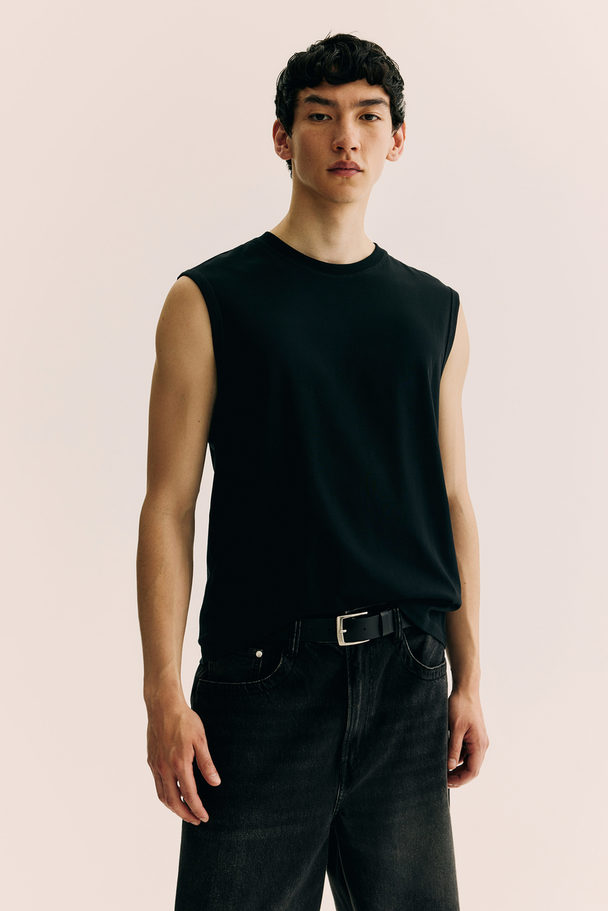 H&M COOLMAX® Tanktop in Regular Fit Schwarz