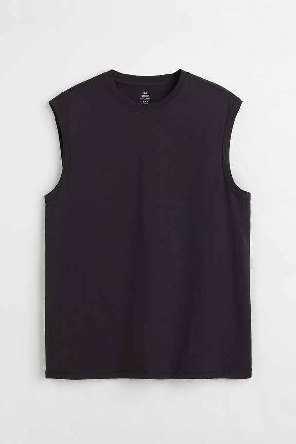 H&M Coolmax®-tanktop - Regular Fit Zwart