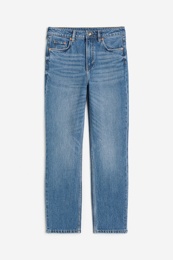 H&M Slim High Ankle Jeans Denimblå