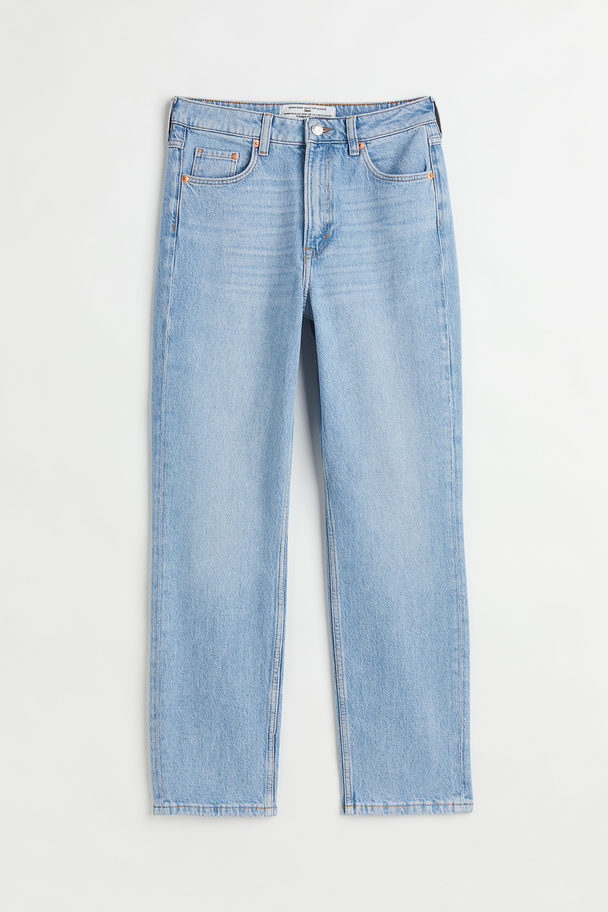 H&M Slim High Ankle Jeans Licht Denimblauw