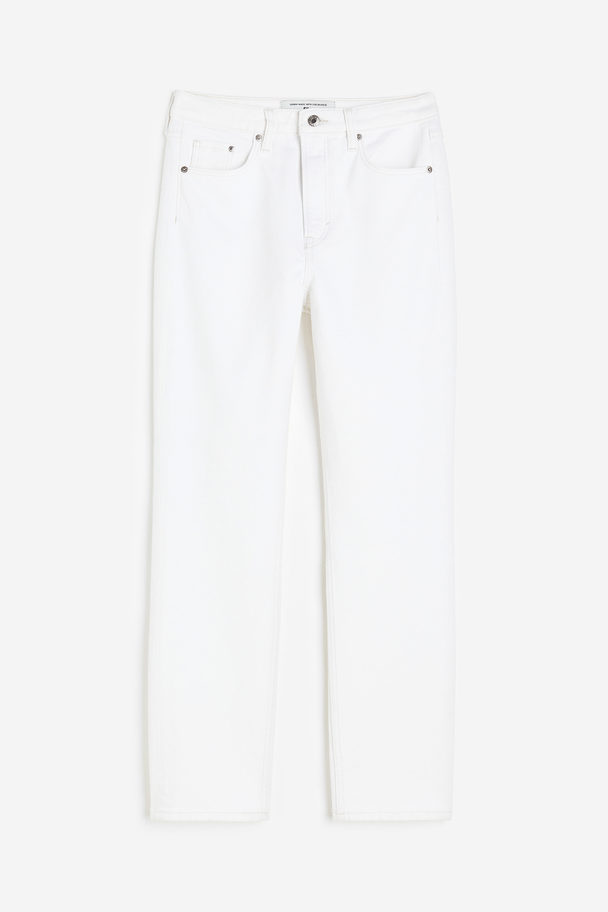H&M Slim High Ankle Jeans Weiß