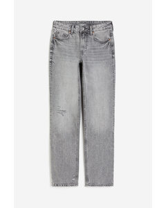 Straight Regular Jeans Hellgrau