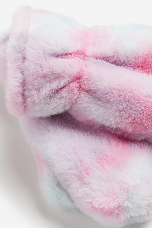 H&M Fluffy Mittens Pink