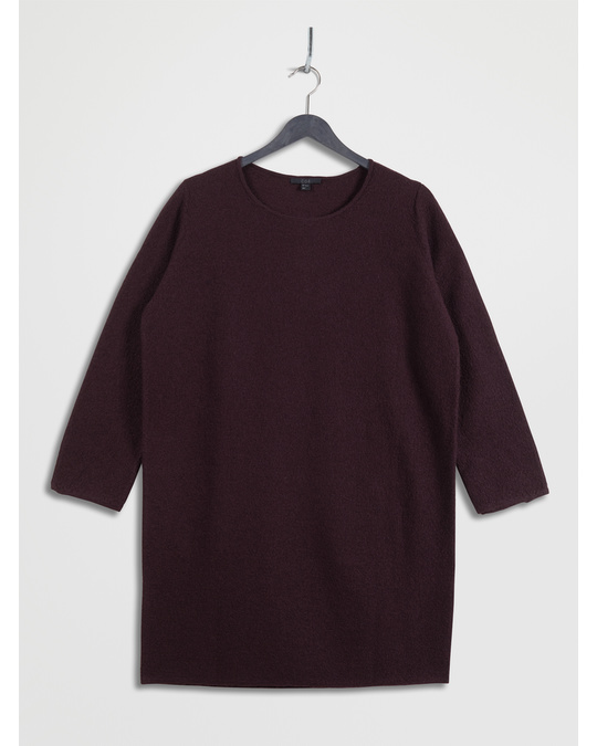 COS Knitted Boiled Wool Dress Burgundy