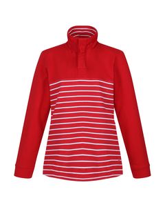 Regatta Womens/ladies Bayla Striped Button Neck Sweatshirt