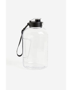 Trinkflasche Transparent/Schwarz