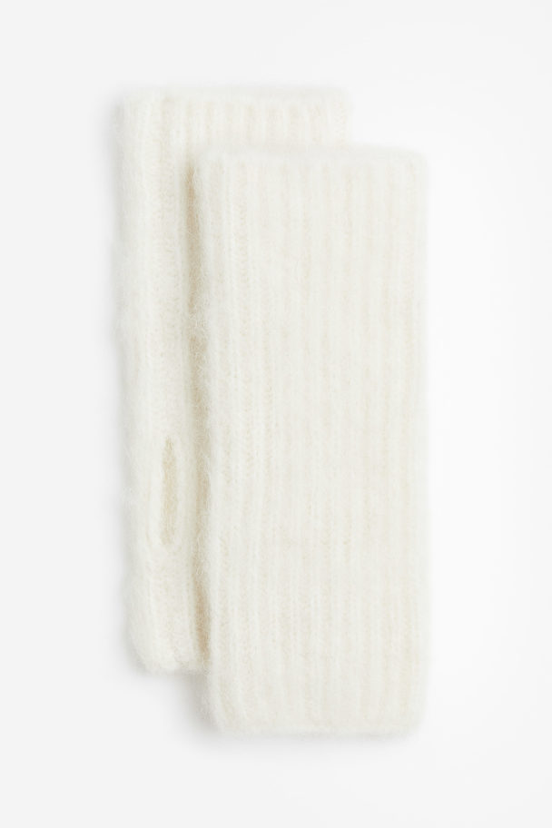 H&M Vingerloze Handschoenen Van Alpacawolmix Roomwit