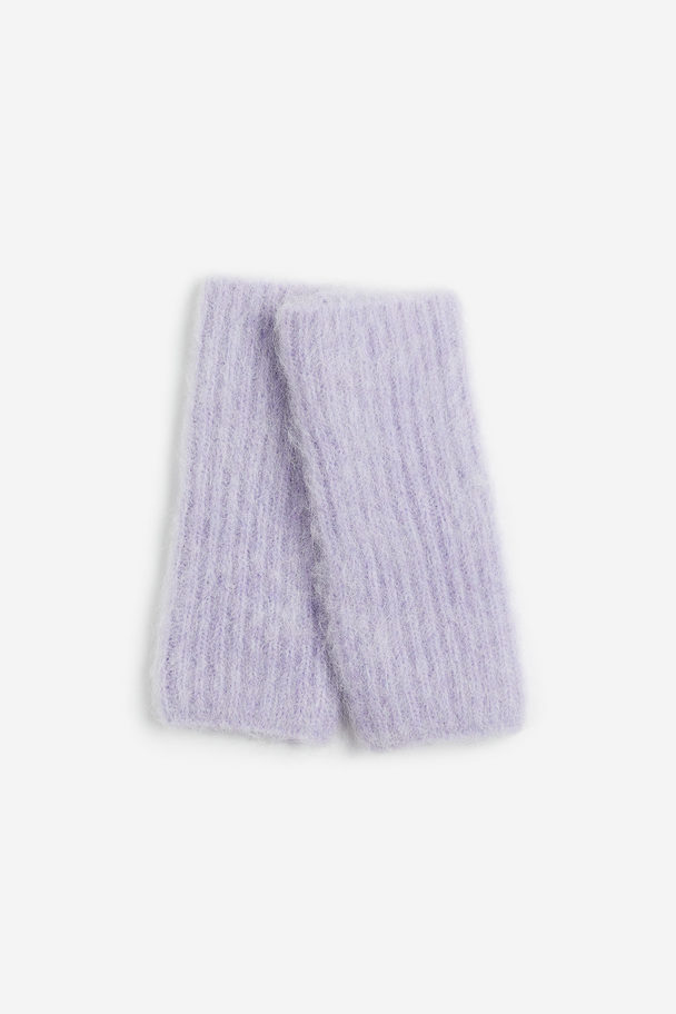 H&M Alpaca Blend Fingerless Gloves Purple