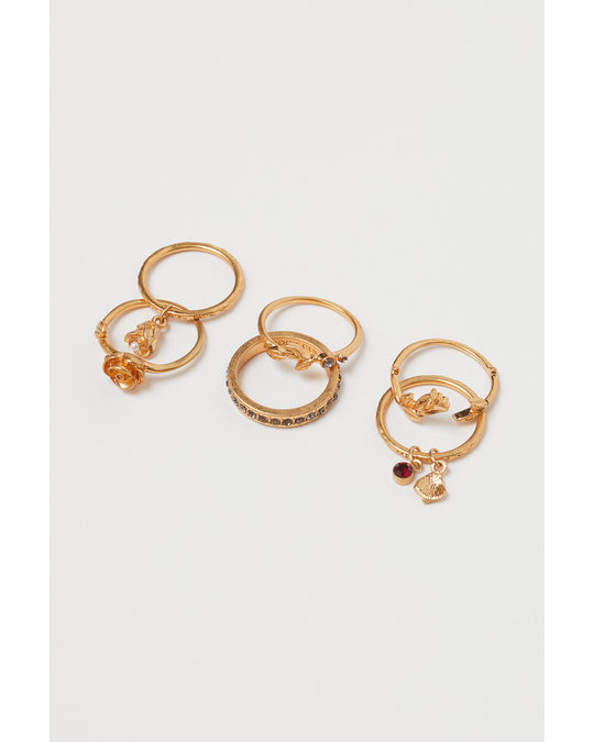 H&M 6-pack Rings Gold-coloured