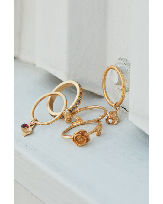 H&M 6-pack Rings Gold-coloured