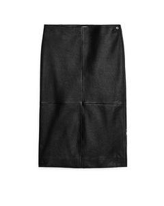 Biker Leather Skirt Black