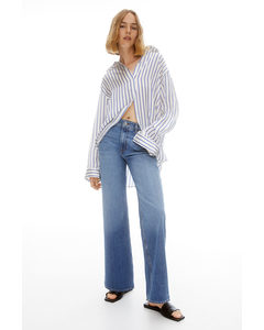 Wide High Jeans Denimblau