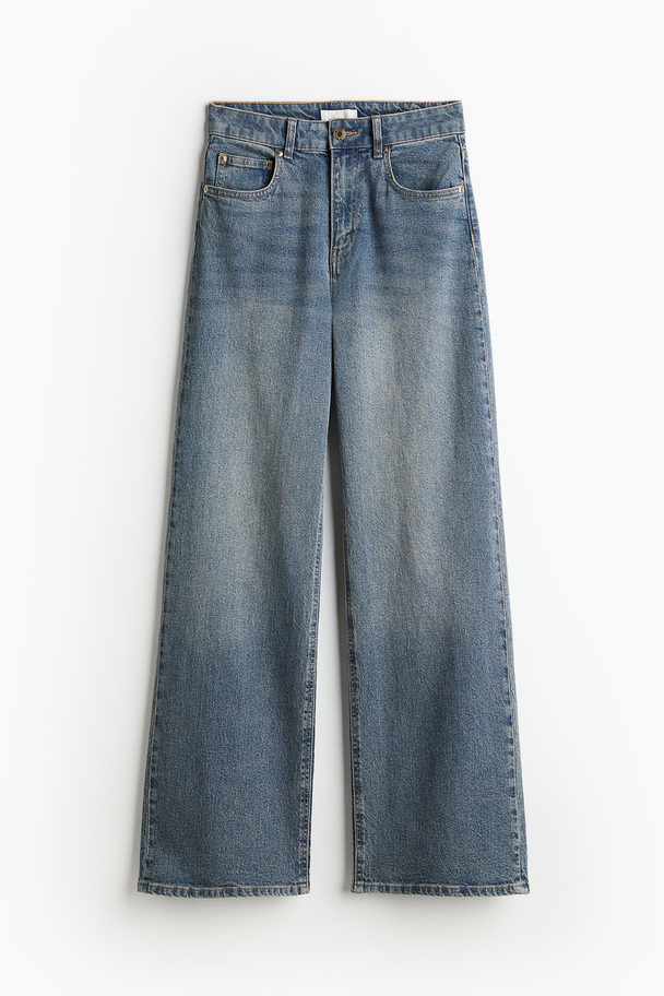 H&M Wide High Jeans Denimblau