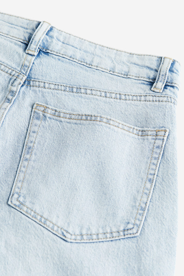 H&M Wide High Jeans Helles Denimblau